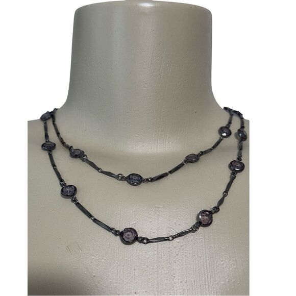 Elegant Purple Gemstone Necklace - Picture 5 of 5